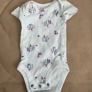 white floral onesie